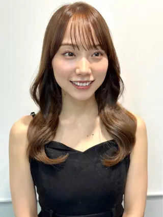 セミロング カラー 🩰ナチュラル可愛い kamicare🩰のヘアスタイル