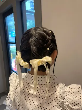 ヘアアレンジ ヘアセット/ピンク /レッド/あつはのヘアスタイル