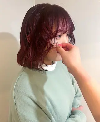ミディアム カラー 倉田 光希のヘアスタイル