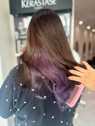 ロング 🫐ブルーラベンダー インナー🫐/MEIのヘアスタイル