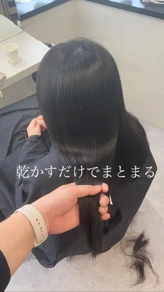 ロング 韓国風cut/ 縮毛矯正/正岡幹康のヘアスタイル