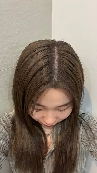 セミロング 透明感カラー🤎/ ツヤカラー/さくらのヘアスタイル