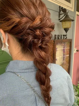 セミロング ヘアアレンジ 清水千優/パーマ/透 明感カラー/メンズのヘアスタイル