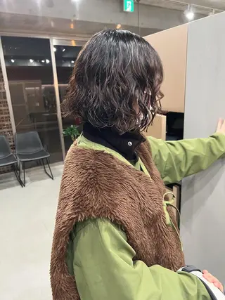 ショート パーマ ボブパーマコテ巻き風 パーマNo1深江秀平のヘアスタイル