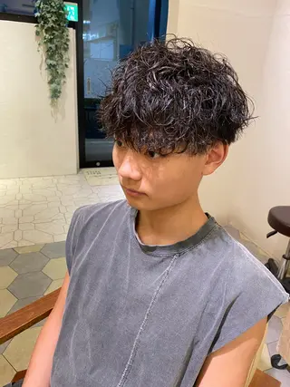 パーマ メンズ 菊池大一 溝の口パーマのヘアスタイル