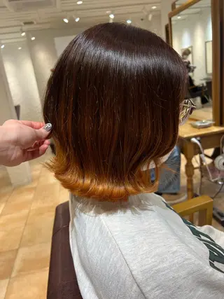 ミディアム カラー 🥀韓国ヘア🥀 宮津真菜のヘアスタイル