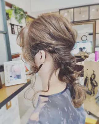 ミディアム カラー ヘアアレンジ Calenda/ パーソナル美髪サロンのヘアスタイル