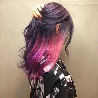 ミディアム カラー ハネエクステ表参道/ 羽エクステSpicaのヘアスタイル