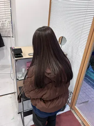 ロング カラー レイヤーカット🐺 hina🩶のヘアスタイル