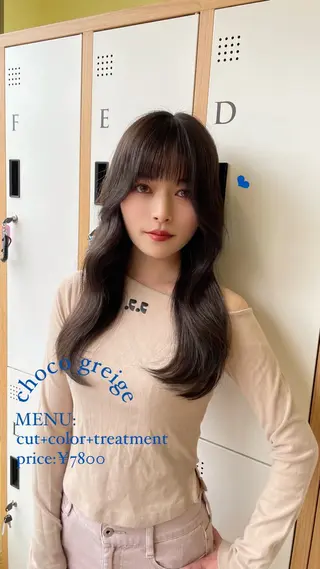 ロング ﾅﾂﾐ/韓国ヘア/ レイヤーカット🎀のヘアスタイル