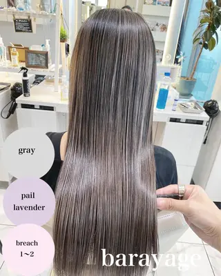 ロング カラー 山崎俊輔/髪質改善 /バレイヤージュのヘアスタイル