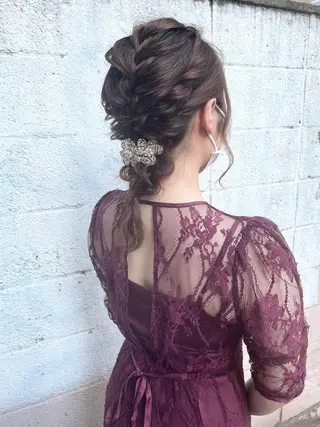 ミディアム ヘアアレンジ ヘアアレンジ にいた　かづしげのヘアスタイル