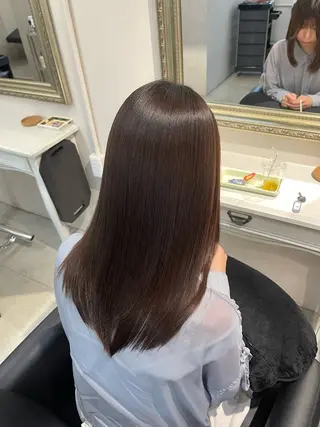 ミディアム カラー 縮毛矯正/美髪 NENE/CIENのヘアスタイル