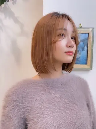 ショート 銀座🇰🇷韓国ボブ 🧡巻ける縮毛/せんのヘアスタイル