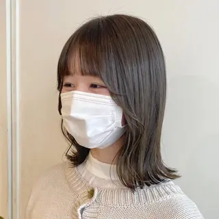 ミディアム カラー salowin渋谷kitaya park前所属・RIKA韓国ヘア/く びれヘア/上品カラーのヘアスタイル