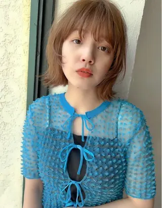 ミディアム FERIA梅田🖤 透明感カラー🎀のヘアスタイル