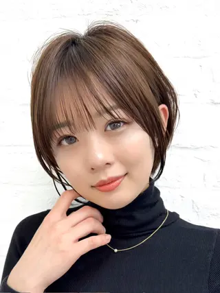 ショート ショートヘア くすみカラー、大場猛のヘアスタイル