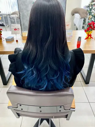 ロング カラー 🦔Laulu 菅原綾乃のヘアスタイル