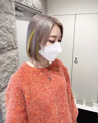 ショート カラー 難波/心斎橋/ボブ/ 髪質改善/ハイトーンのヘアスタイル