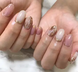 ネイル 40代からの爪を守る ×ケア重視サロン♡のネイルデザイン