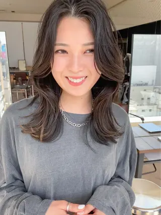 セミロング 【1日2名様限定】 AFLOAT白川雄副のヘアスタイル