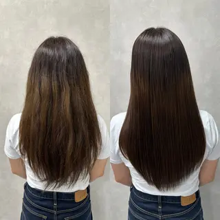 ロング パーマ 髪質改善🍏縮毛矯正 /ブリーチ矯正岡部のヘアスタイル