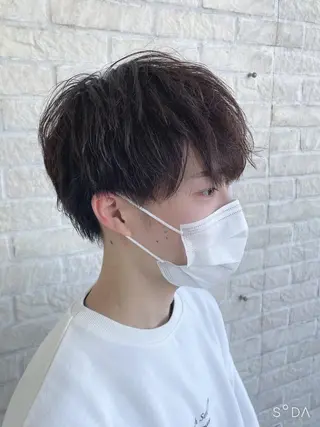 ショート カラー パーマ メンズ 🪞髪質改善カラー× レイヤー河村真聖🪞のヘアスタイル