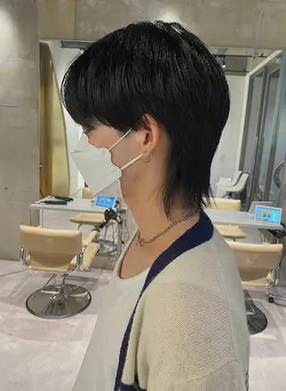 ミディアム メンズ すぎもと さき⚡️ 朝ラク・*パーマのヘアスタイル