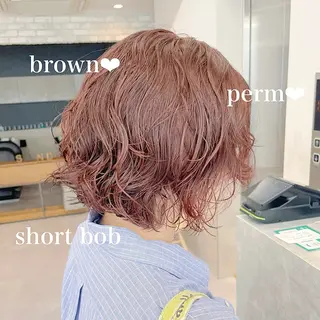 ショート パーマ ショートパーマ✂️ 無料カット🔥すかいのヘアスタイル