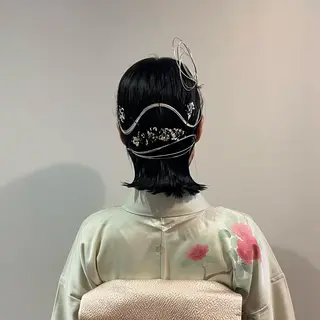 ミディアム ヘアアレンジ be flot所属・髪質改善/大阪守口市 🐣Ria‪🐣のヘアスタイル