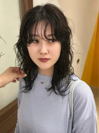 ミディアム パーマ Kasumi /伏見 /髪質改善/ロングのヘアスタイル