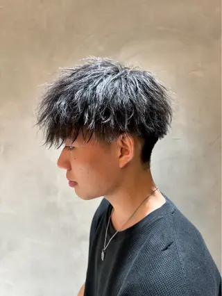 ショート メンズ センターパート/ 暖色カラーayuのヘアスタイル