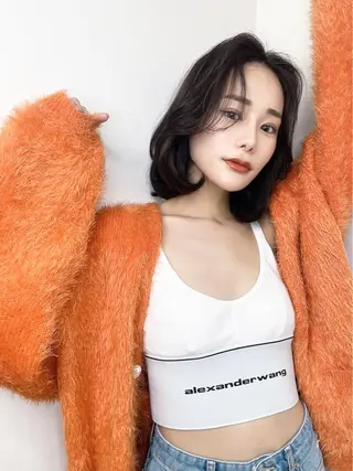 ミディアム カラー シバタ ショウゴのヘアスタイル