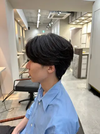 ショート パーマ メンズ 木下 健心のヘアスタイル