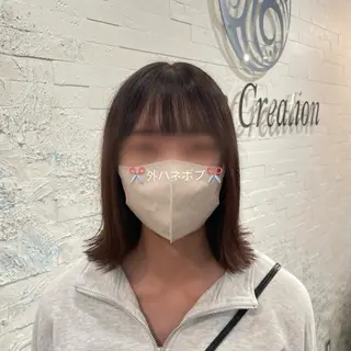 ミディアム レイヤーカット🩵 盛れ顔周り/Miuのヘアスタイル