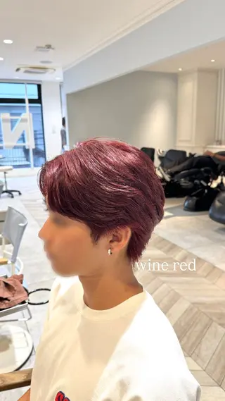カラー メンズ RIN🍎ウルフカッ ト/デザインカラーのヘアスタイル