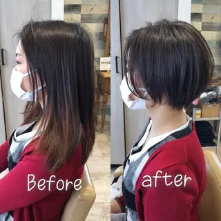 ショート カラー パーマ ショートの神✨AFL OAT 井上康平のヘアスタイル