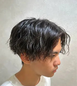カラー パーマ メンズ メンズカット/パーマ ‪✂︎‬ ユージのヘアスタイル