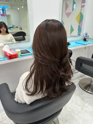 ロング カラー ヘアアレンジ 艶カラー/ハイトーン /レイヤーカットのヘアスタイル