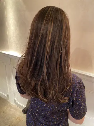 セミロング カラー 髪質改善/美髪矯正 林田和真のヘアスタイル