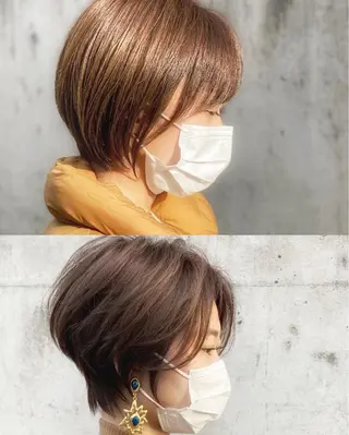 ショート カラー 当日予約🆗ショート /ハイライト/松本のヘアスタイル