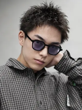 ショート パーマ メンズ 松井 生のヘアスタイル