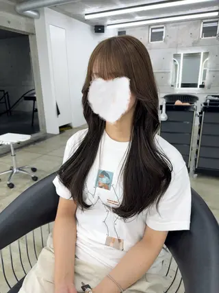 ロング 韓国/ミディアム/ くびれヘア/ユズキのヘアスタイル