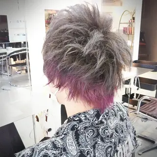 ミディアム メンズ カラー 艶髪サラサラカラー 🌈前原健吾のヘアスタイル