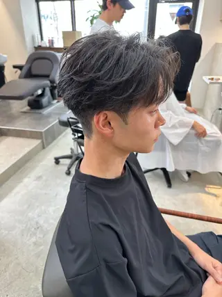 ショート パーマ メンズ 木下 健心のヘアスタイル