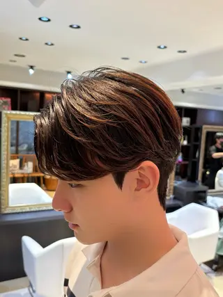 ショート パーマ メンズ カルマパーマ韓国ヘア shiryuのヘアスタイル