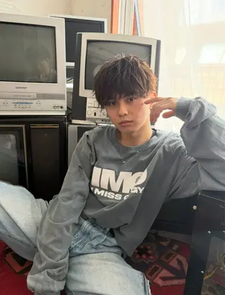 ミディアム パーマ メンズ メンズカット／パーマ ／GOUのヘアスタイル