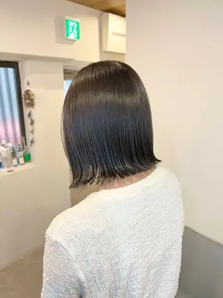 ミディアム カラー ブリーチなしカラー 🌿‬脇黒丸 彩のヘアスタイル