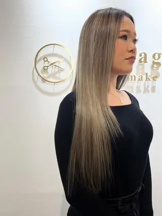 ロング カラー キッズ 関内 髪質改善 特化 re:Magoのヘアスタイル