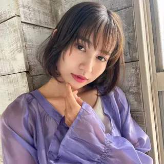 ミディアム カラー レイヤー/艶カラー /韓国ヘア/高松のヘアスタイル